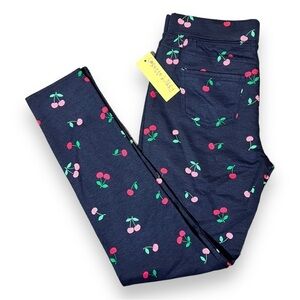 COLETTE Lily Girls Pull on Pants Navy with Cherry Print Size Large 14/16